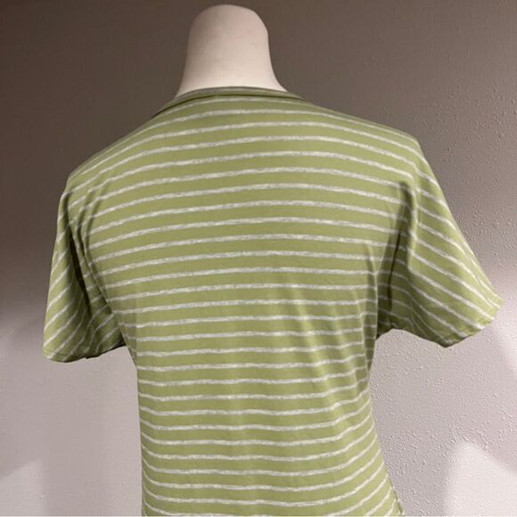 LuLaRoe Maria Maxi Dress Green Gray Striped Print Size XS Extra Small - Picture 6 of 11